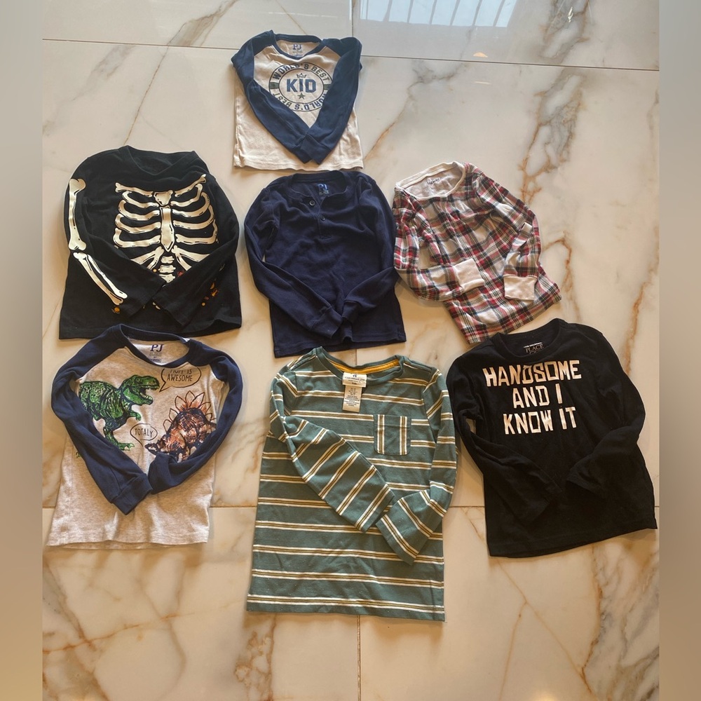 Black and Blue Long Sleeve Tees Collection
